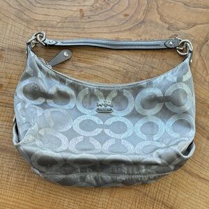 Coach Silver Hobo Bag